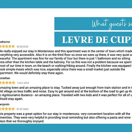 Levre De Cuppi Daire Monterosso al Mare